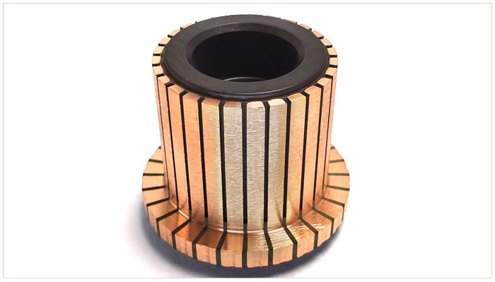 Automotive starter commutator