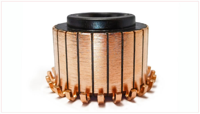 DC motor part armature hook commutator